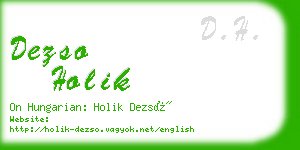 dezso holik business card